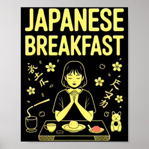 Póster Desayuno Japonés Zen Mañana Miso Arroz Té Gráfica