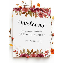 Póster Desayuno Otoñal Rústico & Brindis de Despedida de 