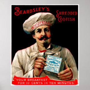 Póster Desayuno Shredded Codfish 1895