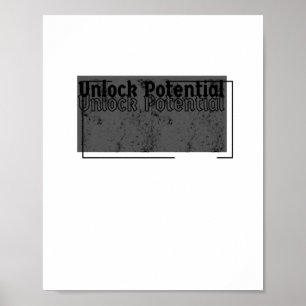 Póster Desbloquear el diseño motivacional Minimalista pot