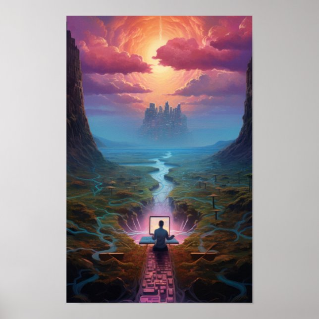 Póster Desbloquear su mente subconsciente - Poster de con (Frente)