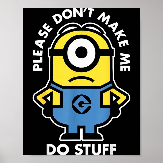 Póster Descable Me Don't Make Me Do Stuff Rtrait  (Frente)