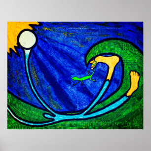 Póster Descalzo en pintura de Sueño de Hierro