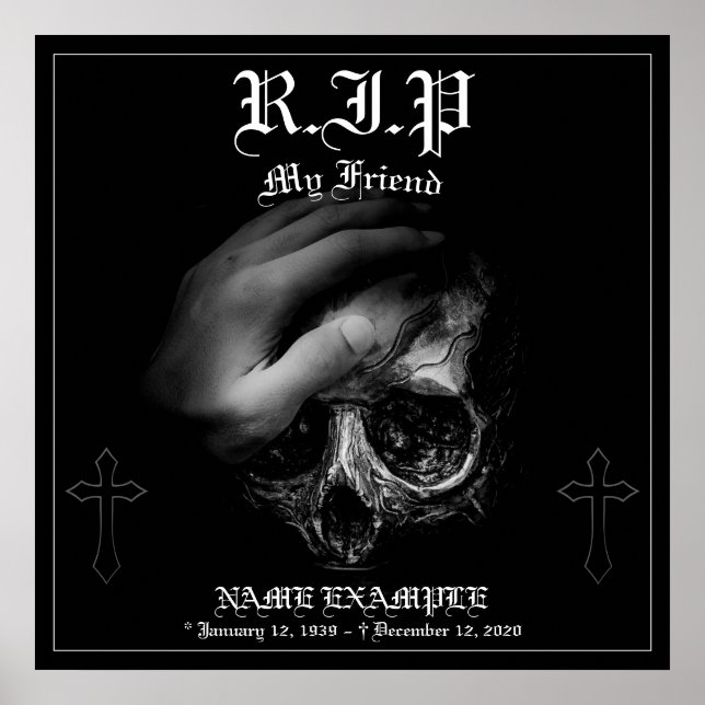 Póster Descansa en paz mi amigo (Frente)