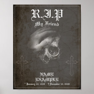 Póster Descansa en paz mi amigo - vintage