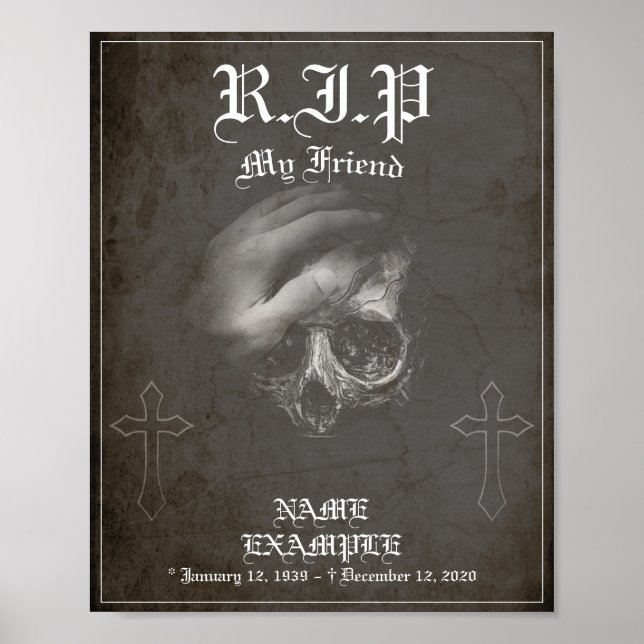 Póster Descansa en paz mi amigo - vintage (Frente)