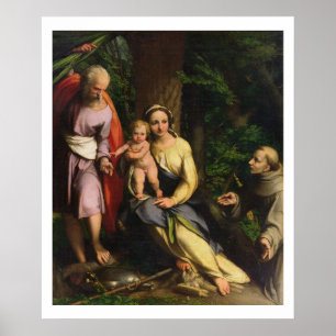 Póster Descanse en el vuelo a Egipto, c.1515 (petróleo en