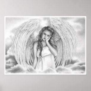 Póster Descanse mi poster del ángel del amor