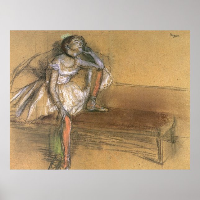 Póster Descanso de Edgar Degas Coryphee (Frente)