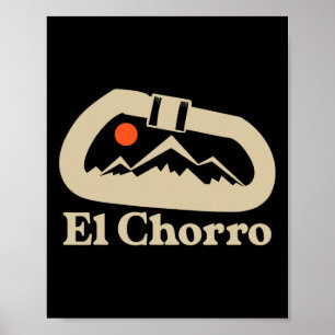 Póster Descanso de escalador con mosquetón El Chorro Espa
