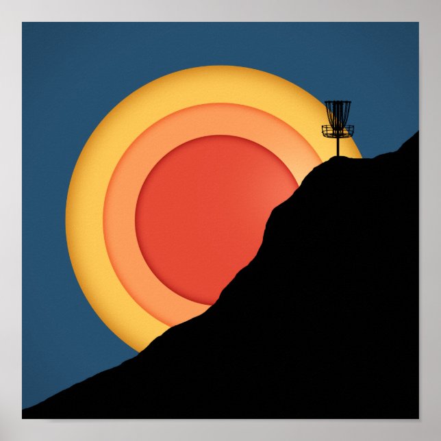 Póster Descanso de Golf en Disco (Frente)