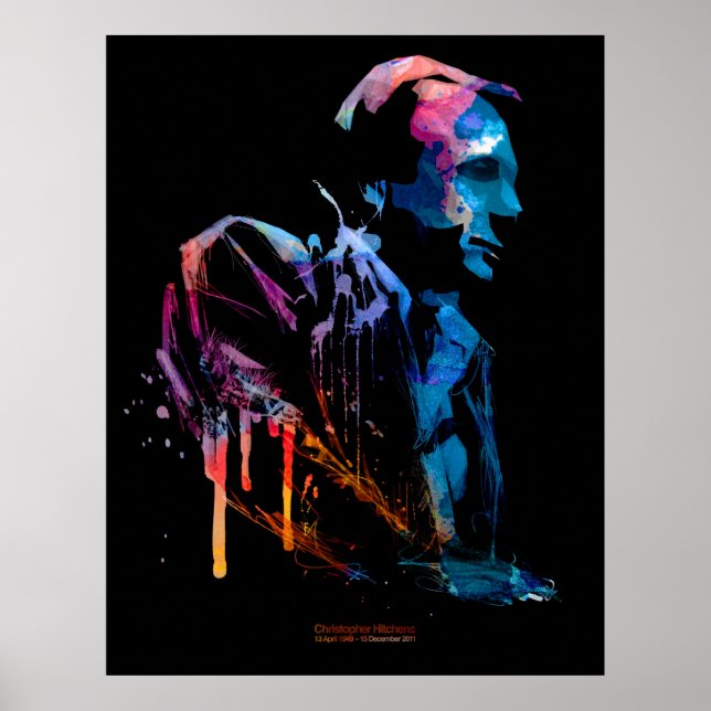 Póster Descanso en paz de Christopher Hitchens (Frente)