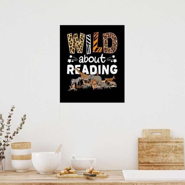 Póster Descanso Por Leer Libros Y Librería (Cocina)