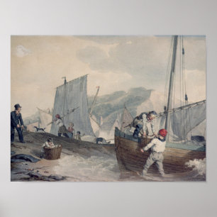 Póster Descarga de barcos pesqueros