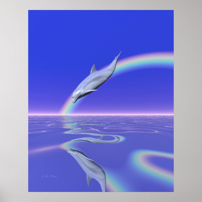Póster Descarga de delfines (Frente)
