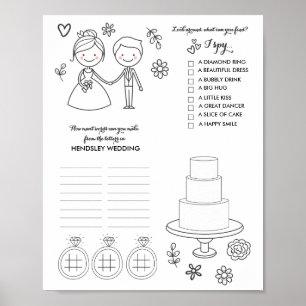 Póster Descarga de juegos de palabras Personalizado boda
