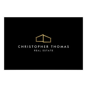 Póster Descarga del logotipo de Black/Gold del Realtor do