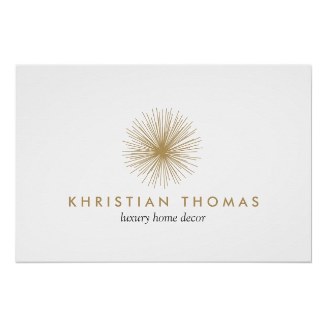 Póster Descarga del logotipo de diseño de interiores mode (Anverso)