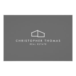 Póster Descarga del logotipo Gray de Realtor Hogar Modern