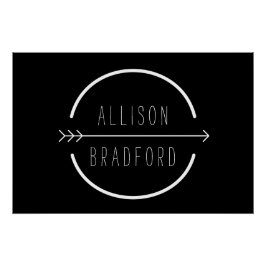 Póster Descarga del logotipo Hip and Rustic Arrow Black