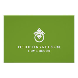 Póster Descarga del logotipo verde/blanco del noderero de