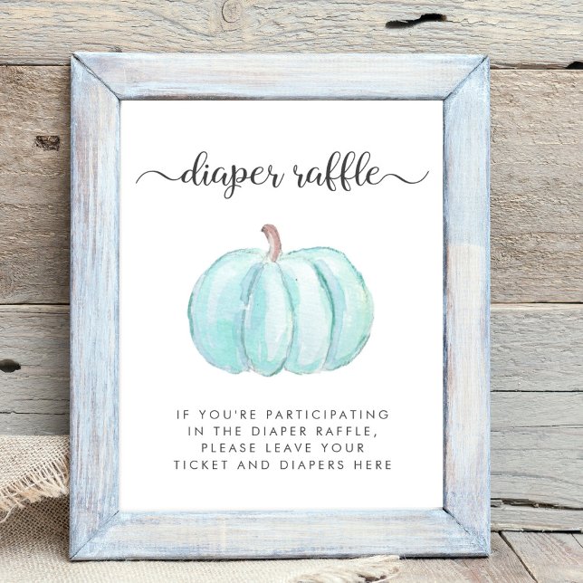 Póster Descarga del pañal Baby Shower de calabaza azul (Subido por el creador)