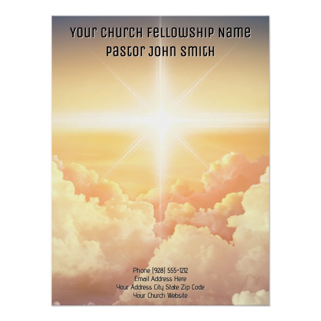 Póster DESCARGA DIGITAL Iglesia Nube Celestial Cristiana (Anverso)
