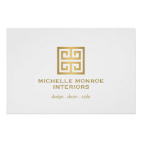 Descarga elegante del logotipo Gold/White de la cl