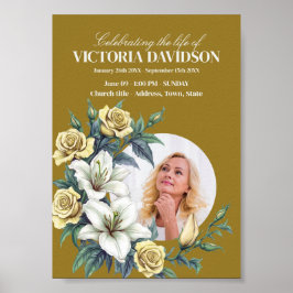 Póster Descarga Inmediata Marco de Flores Funeral Media