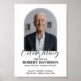 Póster Descarga instantánea de Invitación Funeral Digital