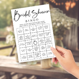 Póster DesCARGABLE Bingo de novia Juego de ducha de novia