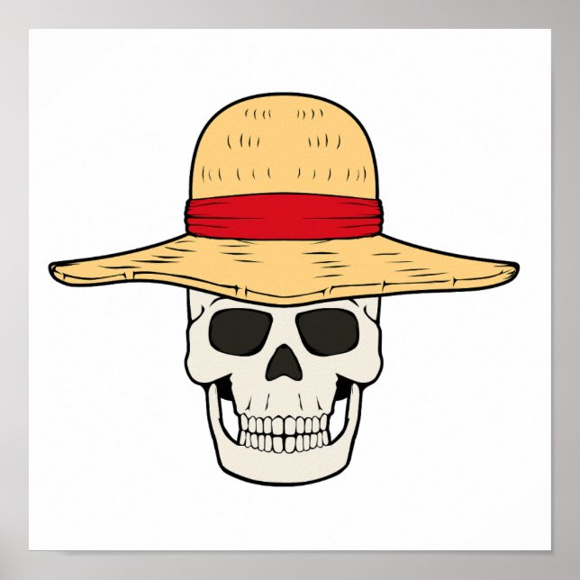 Póster Descargable de Diseño de Calavera con Sombr (Frente)