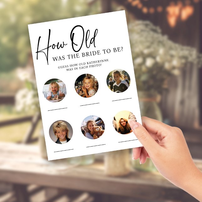 Póster DESCARGABLE El Viejo Del Juego De Ducha De Novias (DOWNLOADABLE How Old Was the Bride Bridal Shower Party Game. Instant download available!)