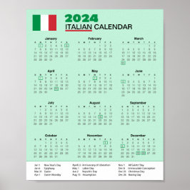 Póster Descargar Calendario Escarica de Italia 2024