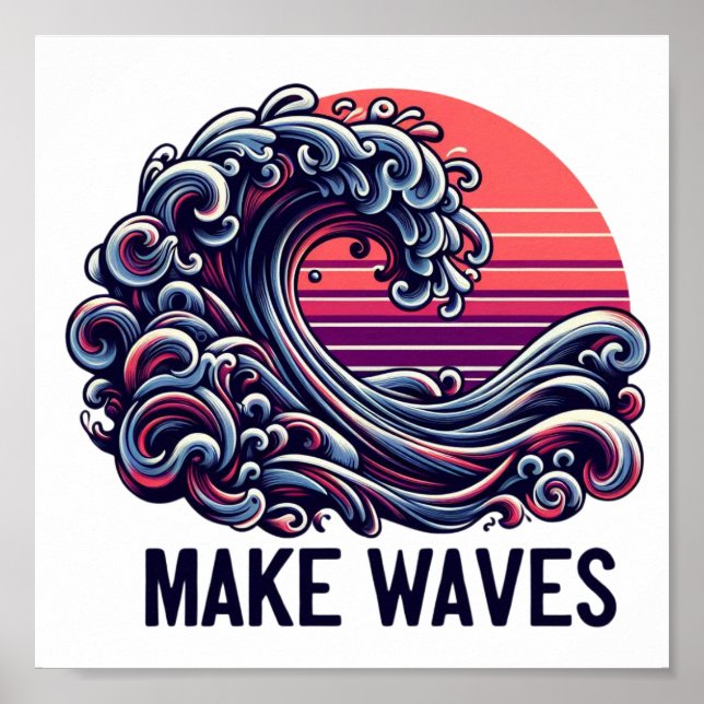 Póster Descargar digitalmente con ondas de onda - Perfect (Frente)