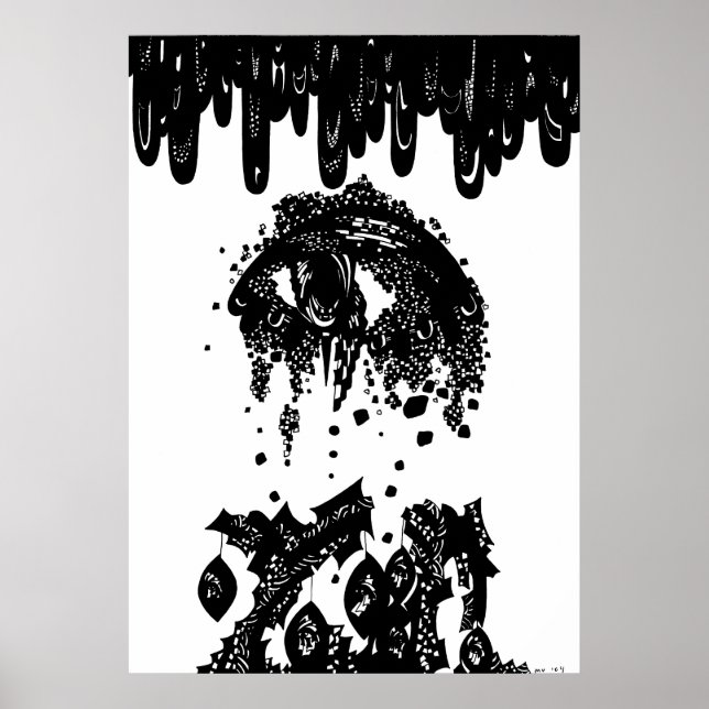 Póster Descendiente en la fatalidad (Frente)