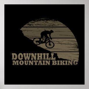Póster descenso del ciclismo de montaña