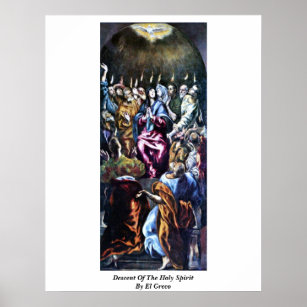Póster Descenso Del Espíritu Santo Por El Greco