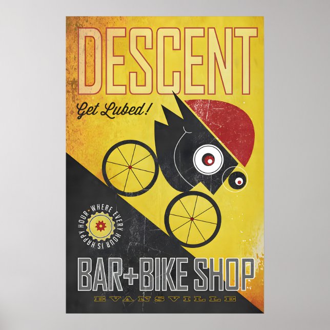 Póster Descent Bar & Bike Shop Poster (Frente)