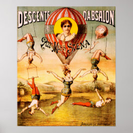 Póster DESCENTE D' ABSALON Miss Siena Circo Acrobático