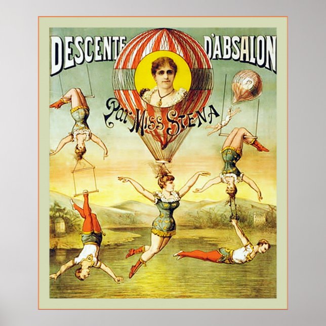 Póster Descente d'Absalon ~ Vintage Circus (Frente)