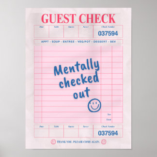 Póster Desconectado Mentalmente