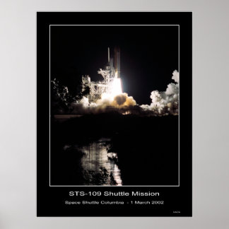 Póster Desconexión del transbordador espacial Columbia -