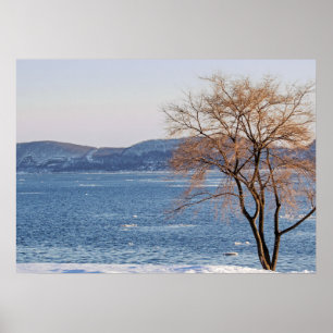 Póster Descongelamiento de primavera, muelle de vapor