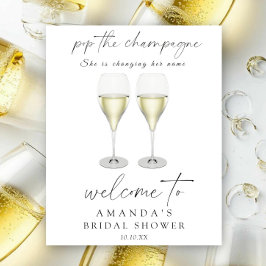 Póster Descorcha el champán Fiesta de despedida de solter