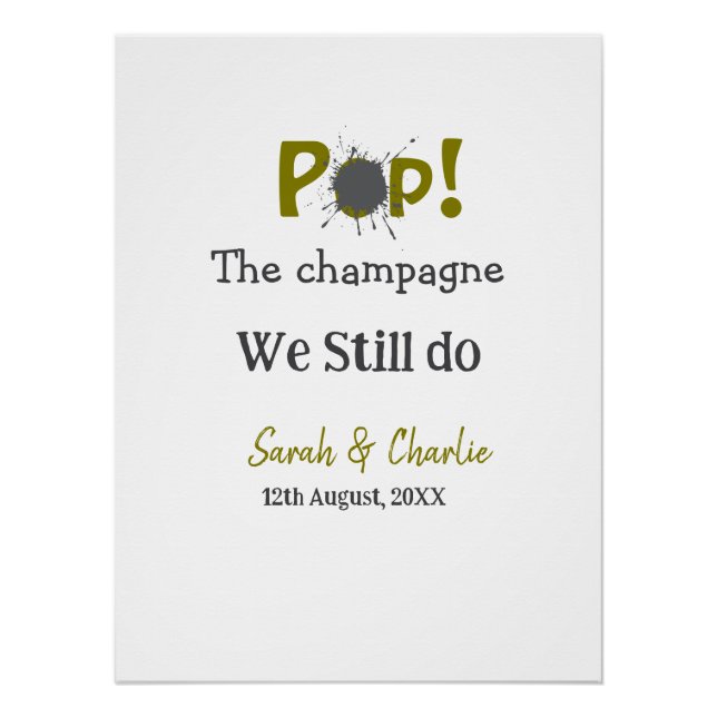 Póster Descorcha el champán nosotras todavía hacemos pare (Anverso)