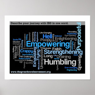 Póster "Describe tu IBD" Word Cloud