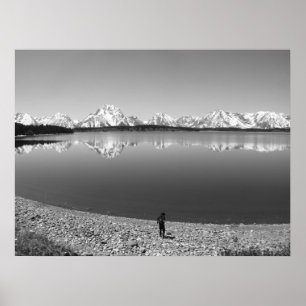 Póster Descripción del parque nacional magnífico de Teton