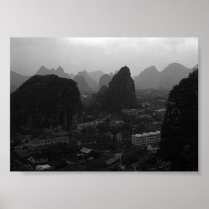 Póster Descripción general de la ciudad de Guilin en Chin