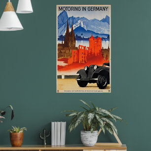Póster Descubra el encanto de Alemania: Viajes de época